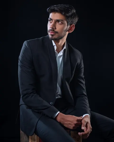 Man dark suit formal portrait, Mauritius